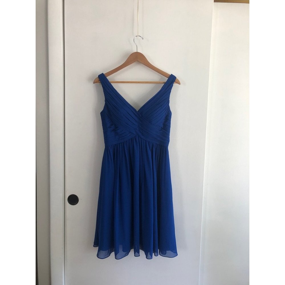 Bill Levkoff Horizon Blue Bridesmaid Dress 945
